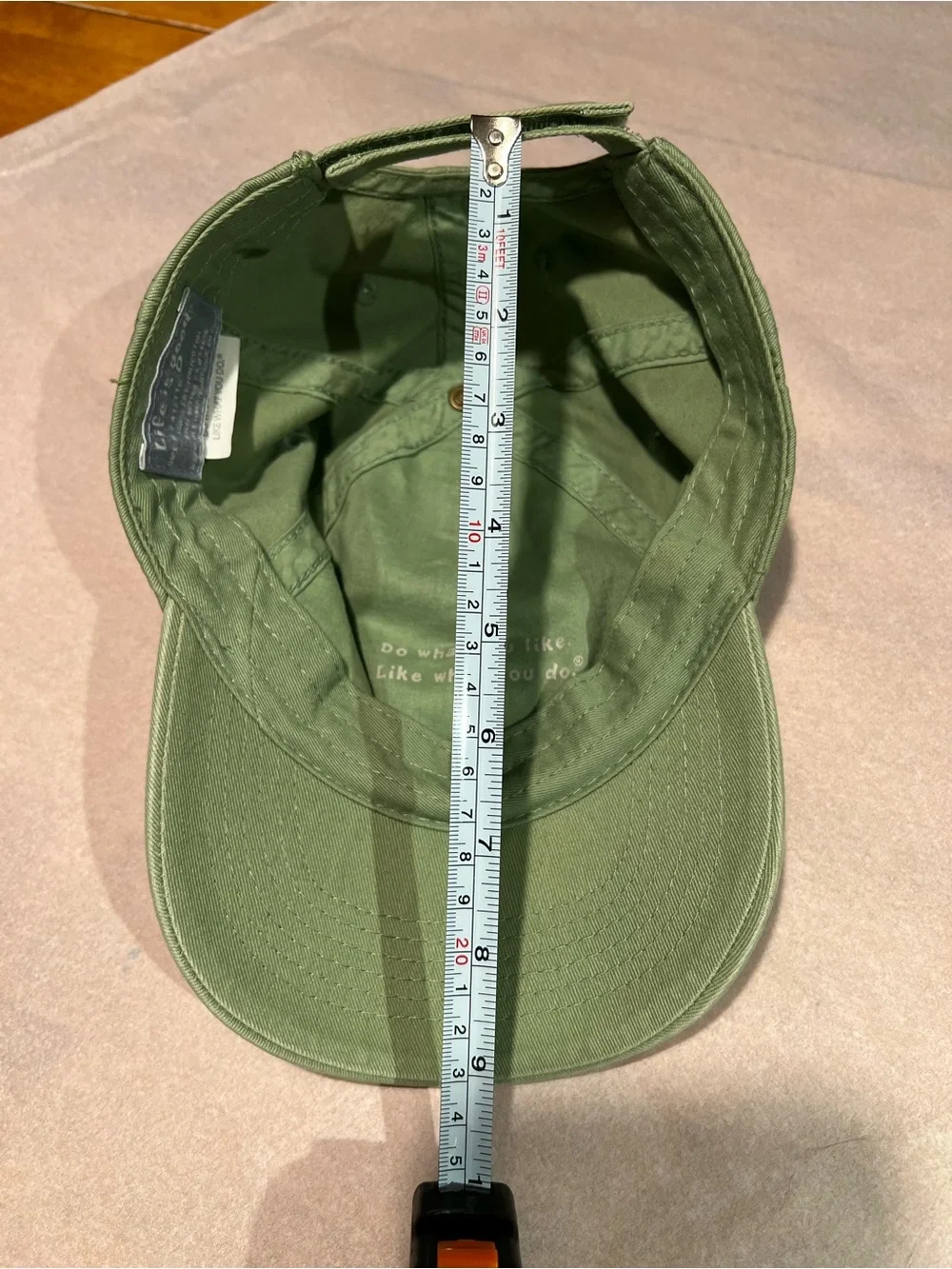 Life is Good Green Cotton Baseball Cap with Blue Heart Accent Toddler 2T - 4T